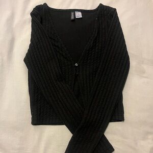 Black mini cardigan